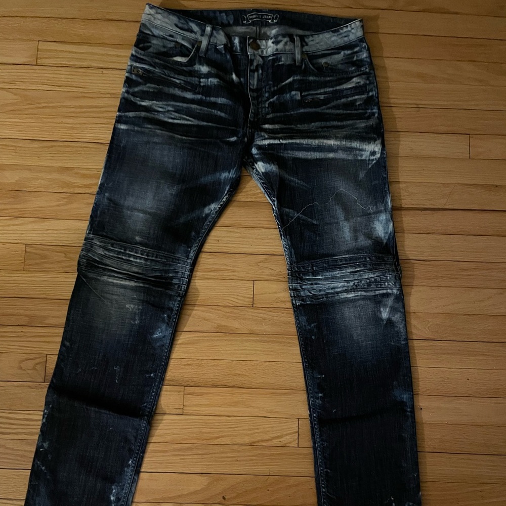 Robin jeans size 36-32 Navy blue slim fit light spandex